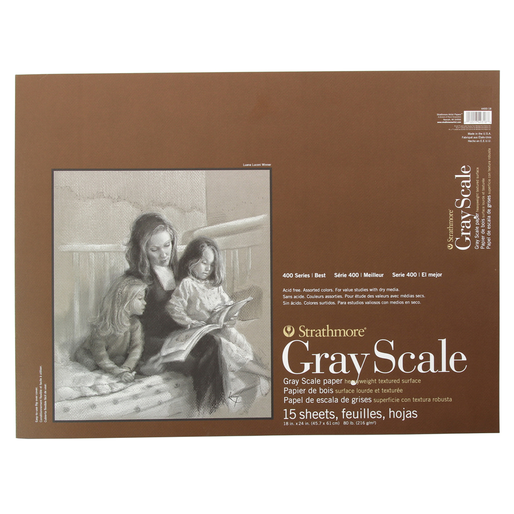 챠콜지 GRAY SCALE PAD (혼색:5색) 46x61cm 15매